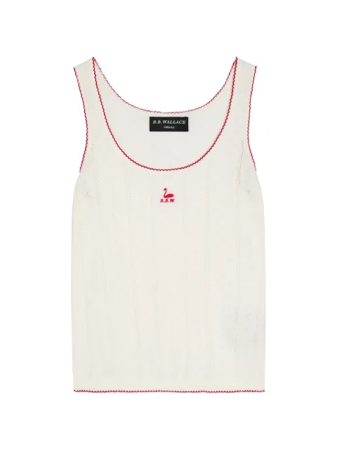 B.B. Walace	 embroidered-logo tank top