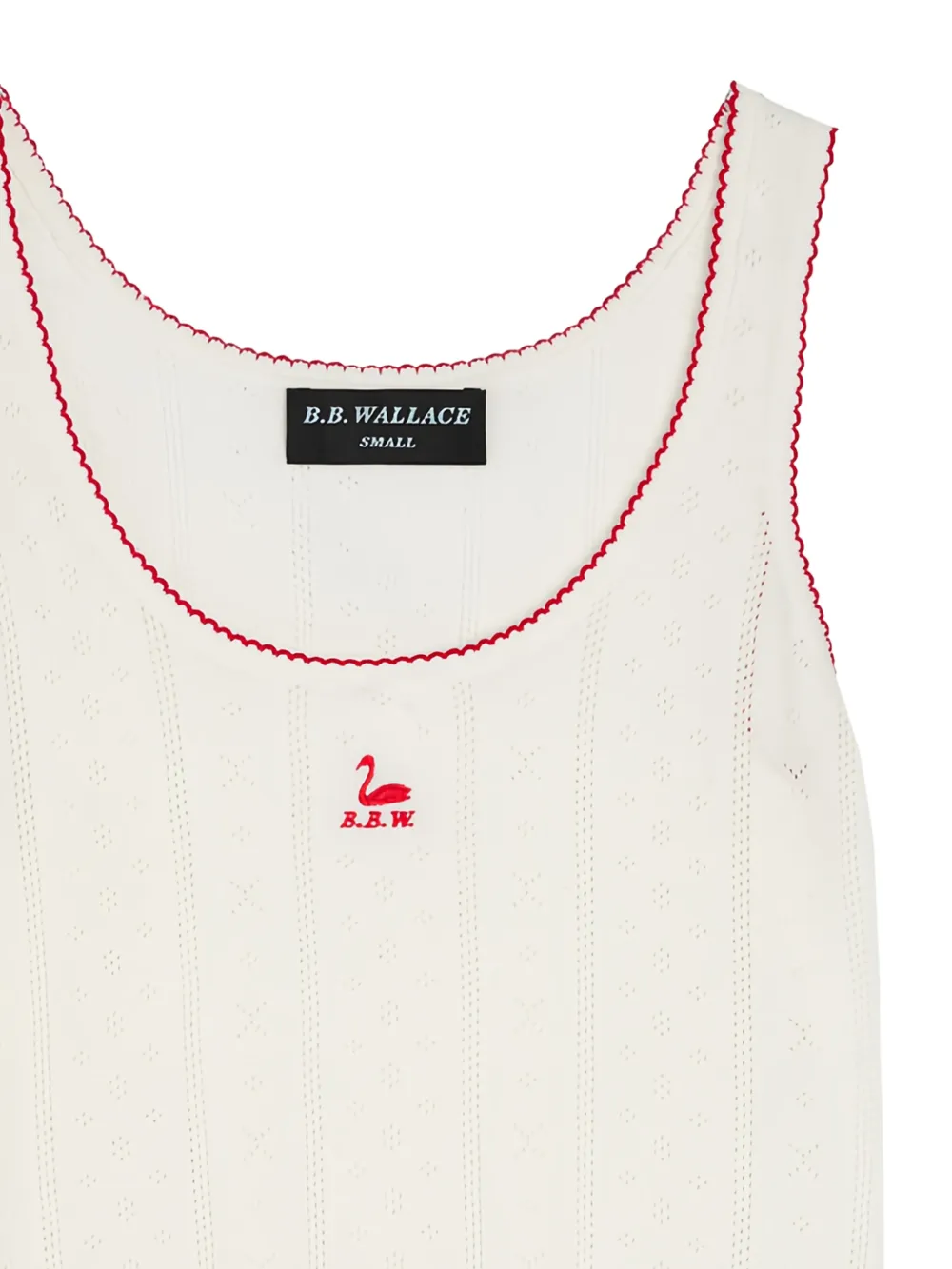  B.b. Walace Embroidered-logo Tank Top - Neutrals 