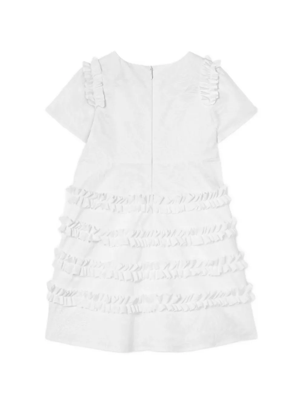 Versace Kids Jurk met ruches Wit
