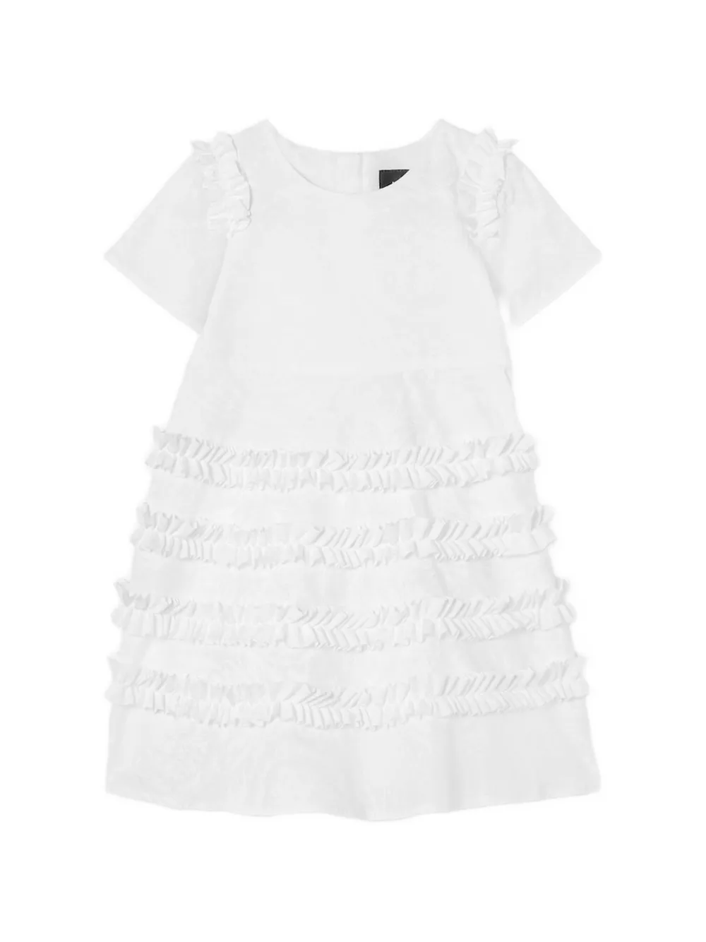 Versace Babies' Ruffled-detail Dress In White