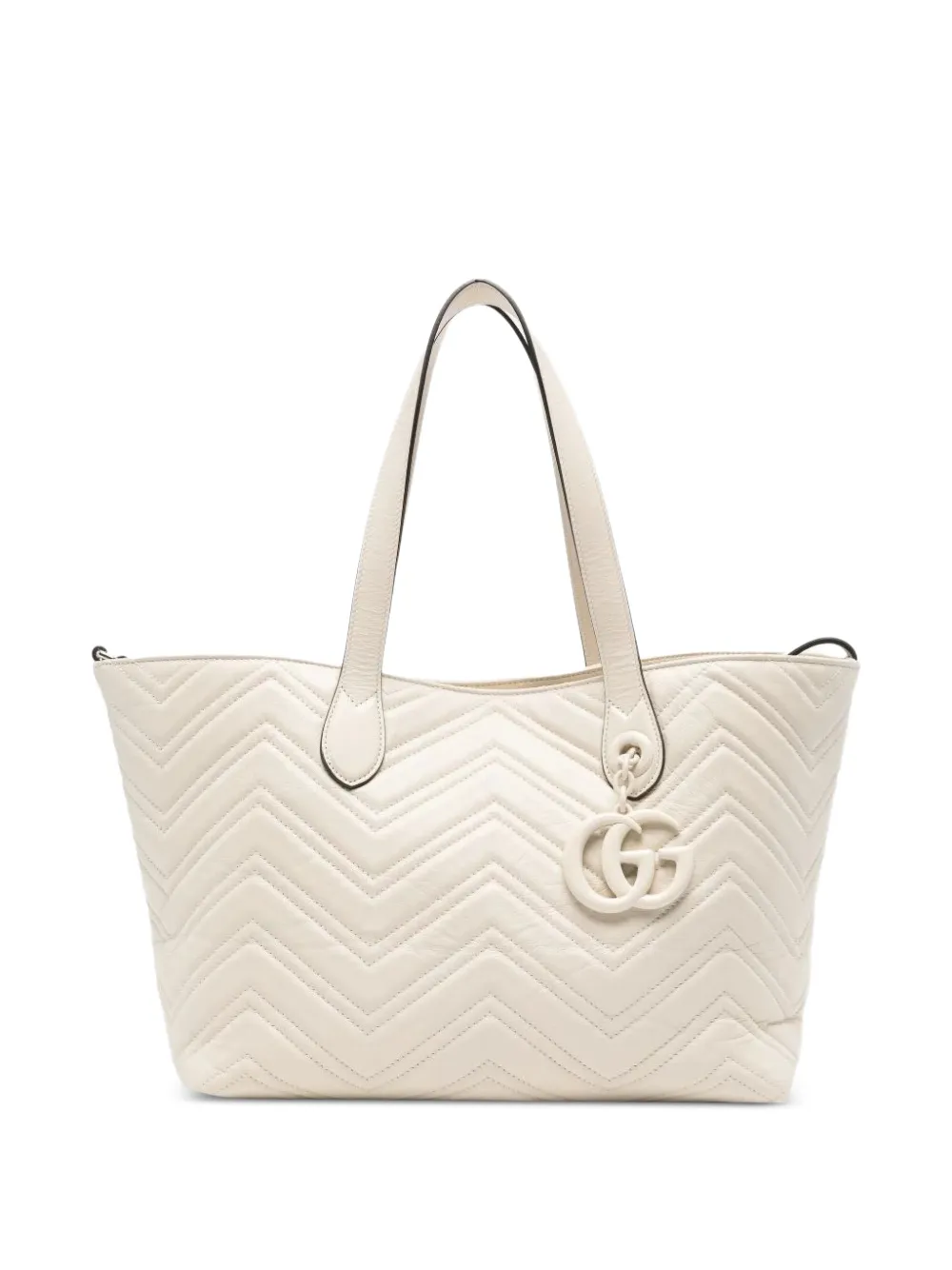 Gucci logo-charm tote bag - Neutrals
