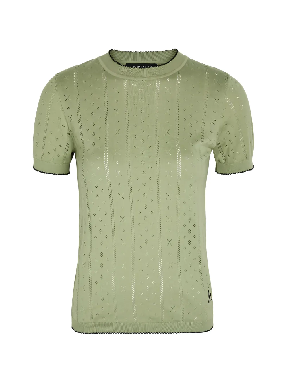 B.B. Walace Indiana open-knit short-sleeve T-shirt - Grün