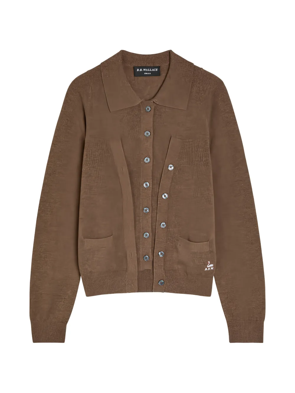 B.B. Walace Kruger layered cardigan - Braun