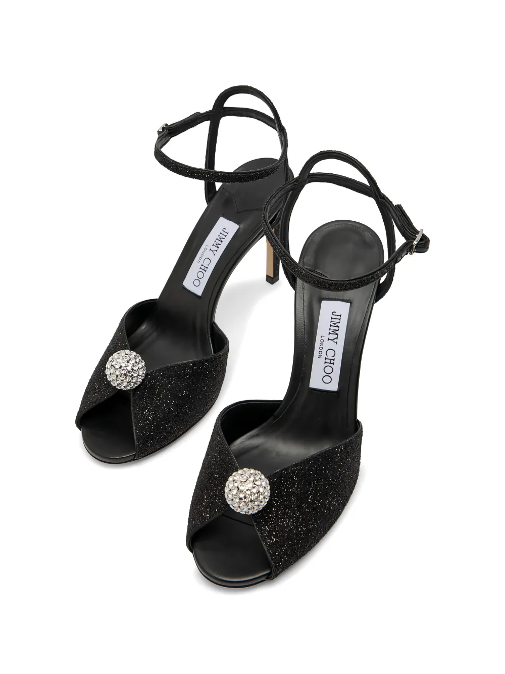 Jimmy Choo Sacora sandalen verfraaid met kristallen Zwart