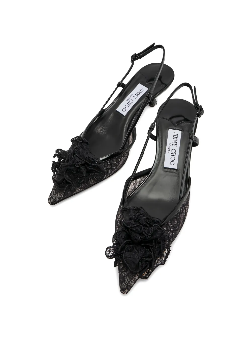 Jimmy Choo Mimmi lace-flower pumps Zwart
