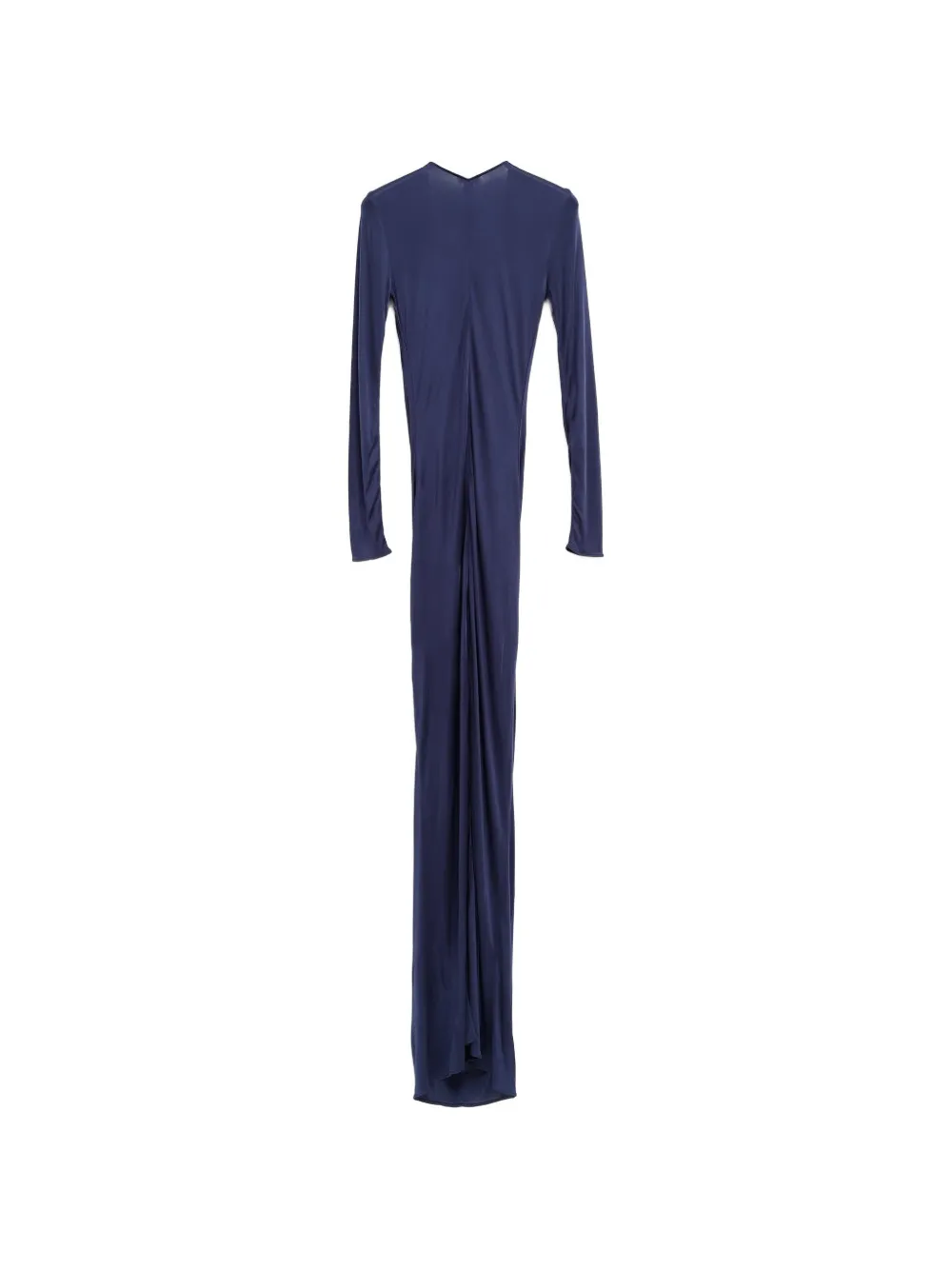  Atlein V-neck Draped Maxi Dress - Blue 