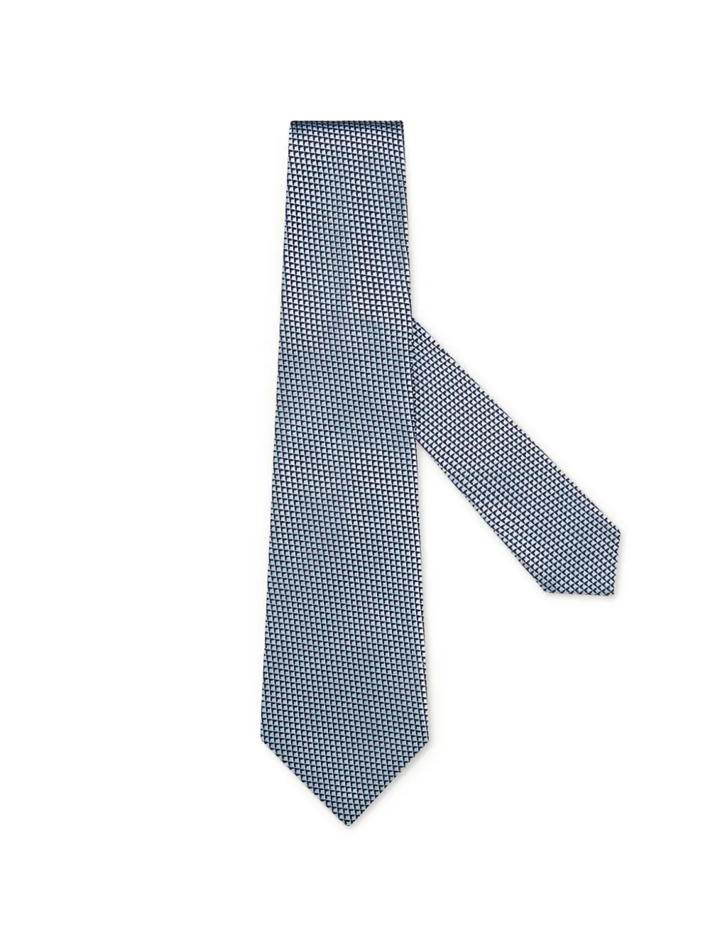 Zegna patterned silk tie - Blu