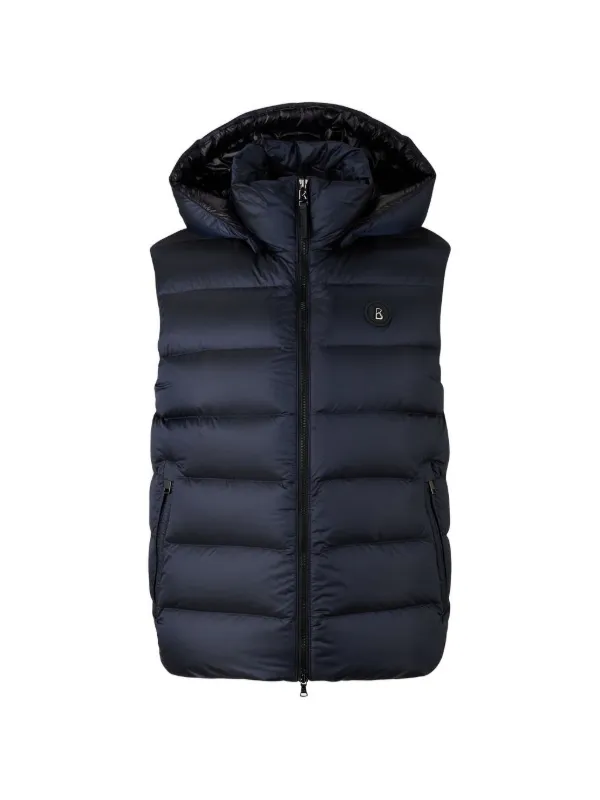 Bogner Holger Padded Hooded Gilet in Blue