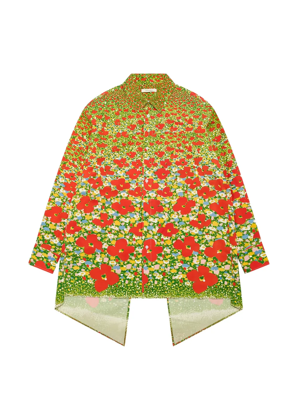 Craig Green open back floral shirt | Green | Image 1