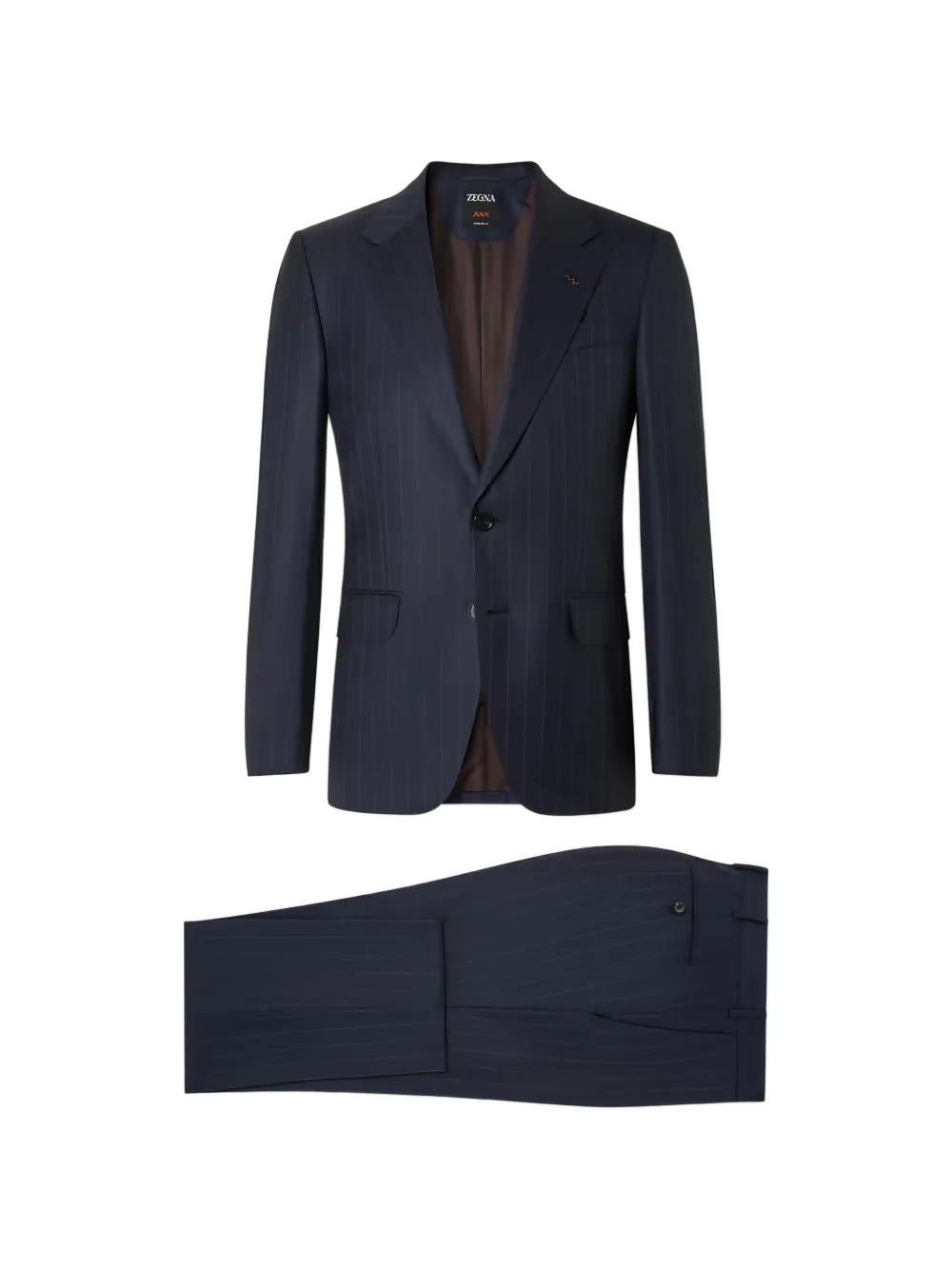 Zegna striped wool suit - Blu