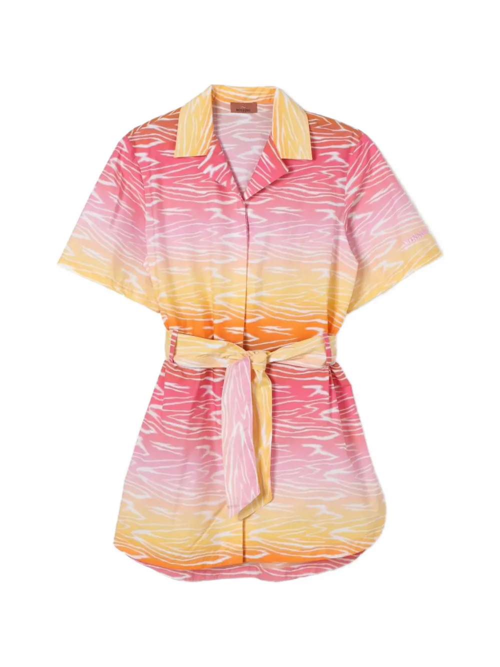 Missoni Kids patterned shirt dress - Rosa