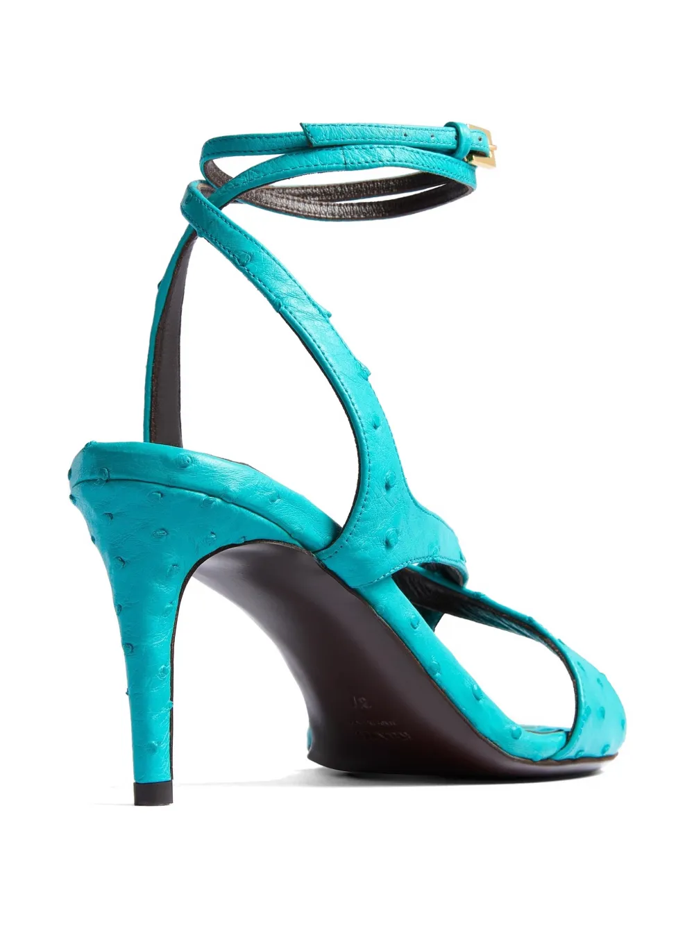 KHAITE Liria cross strap sandals Blauw