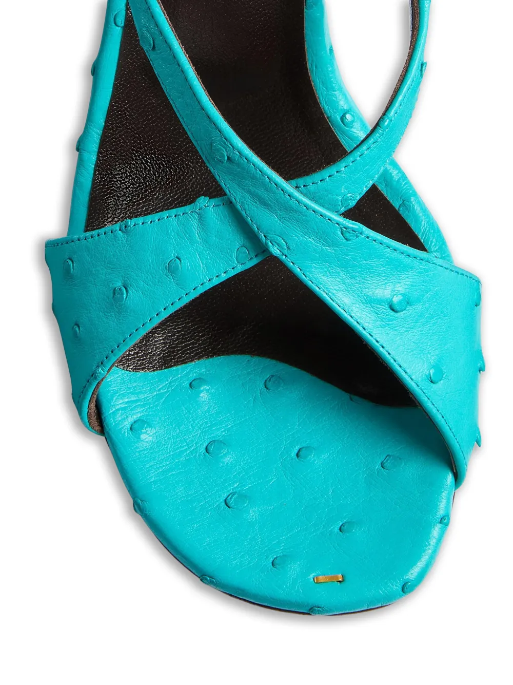 KHAITE Liria cross strap sandals Blauw