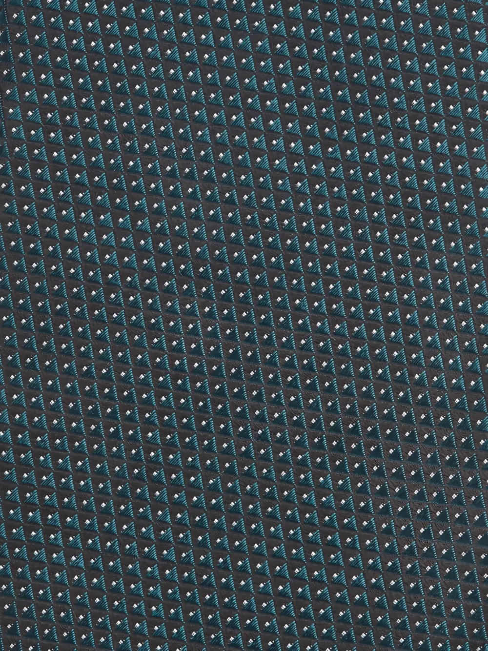  Zegna Patterned Silk Tie - Blue 