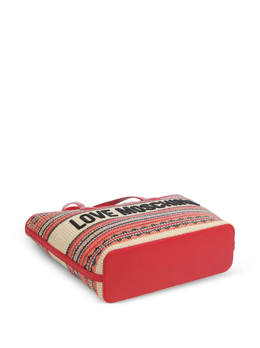 Love Moschino Gestreepte shopper met logodetail Rood