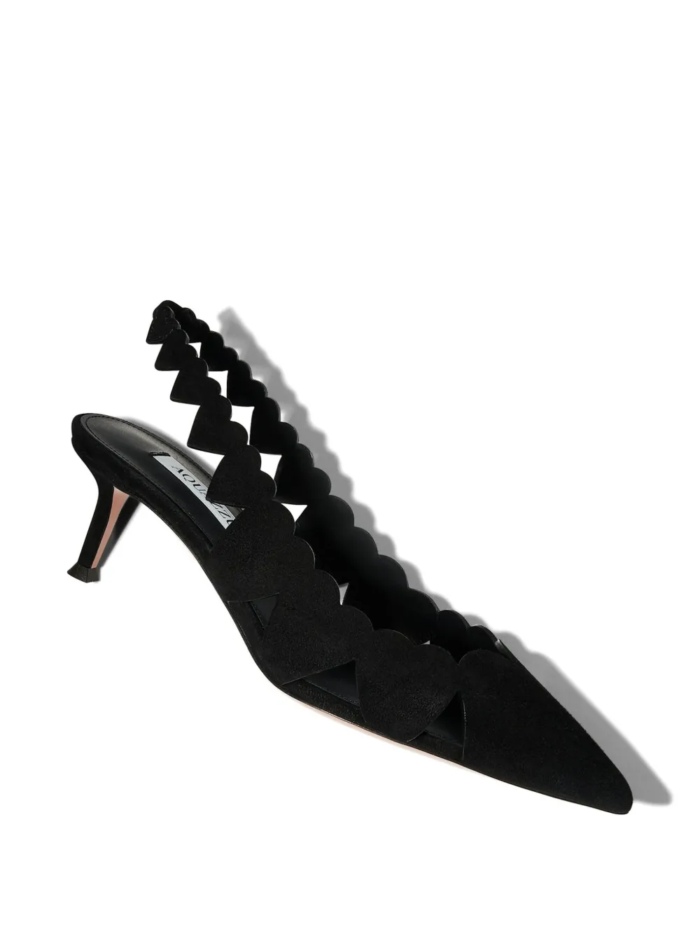 Aquazzura Slingback pumps met uitgesneden hart Zwart