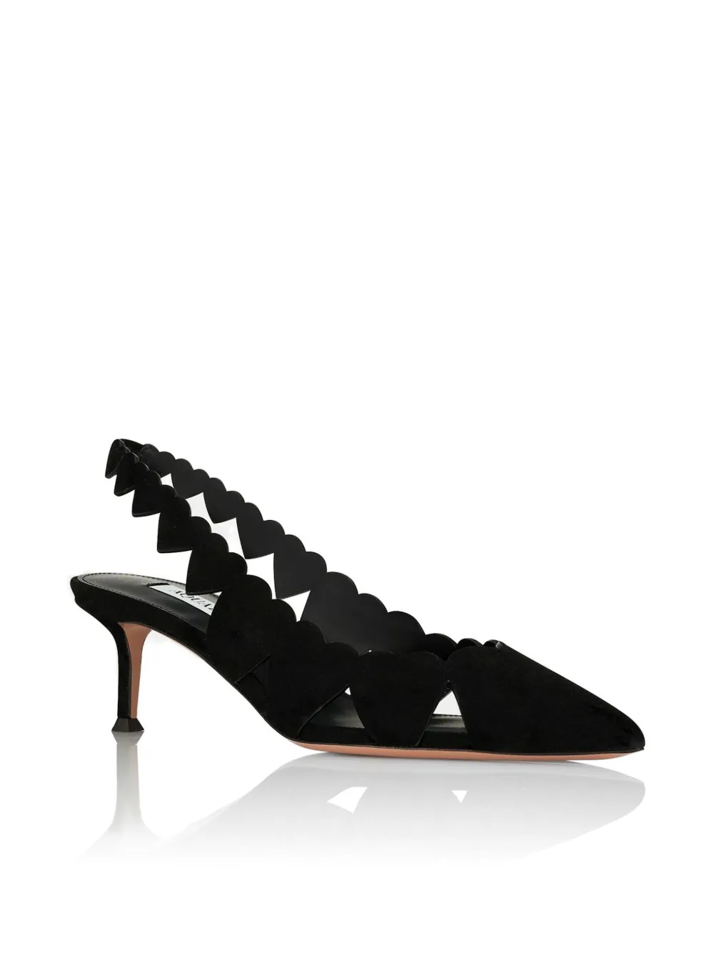 Aquazzura Slingback pumps met uitgesneden hart Zwart