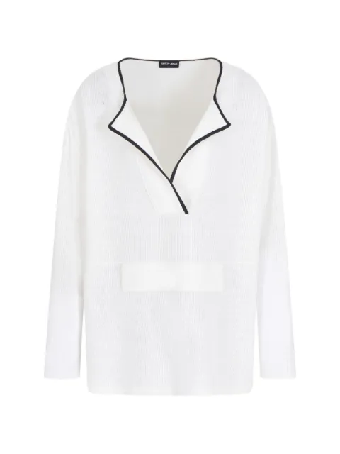 Giorgio Armani trimmed V-neck sweater