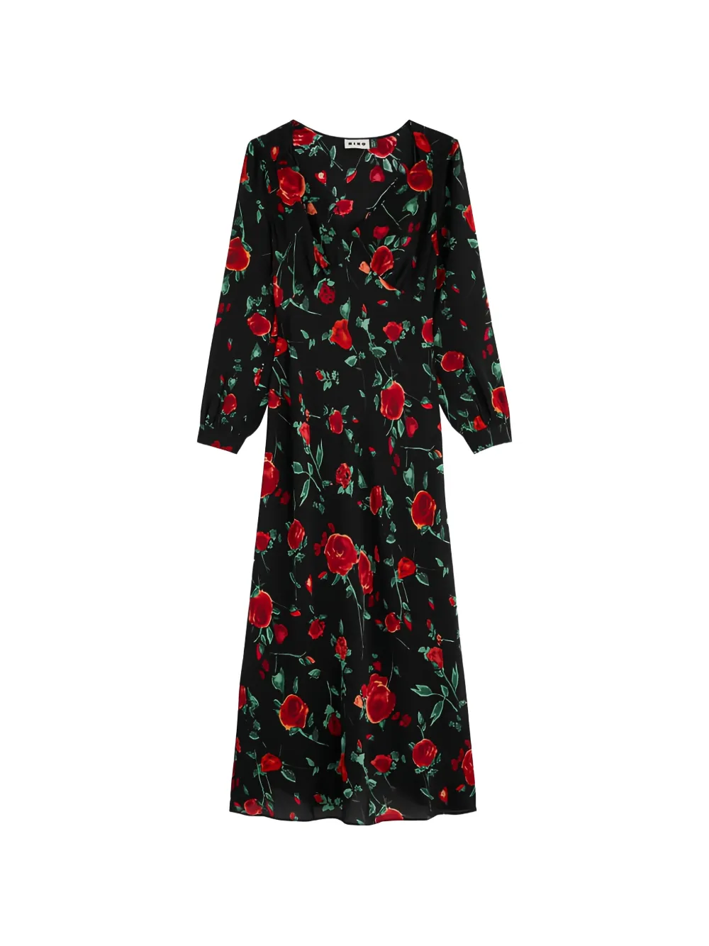 Rixo Mavis floral midi dress - Nero