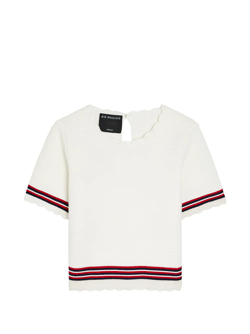 B.B. Walace striped-trim T-shirt - Bianco