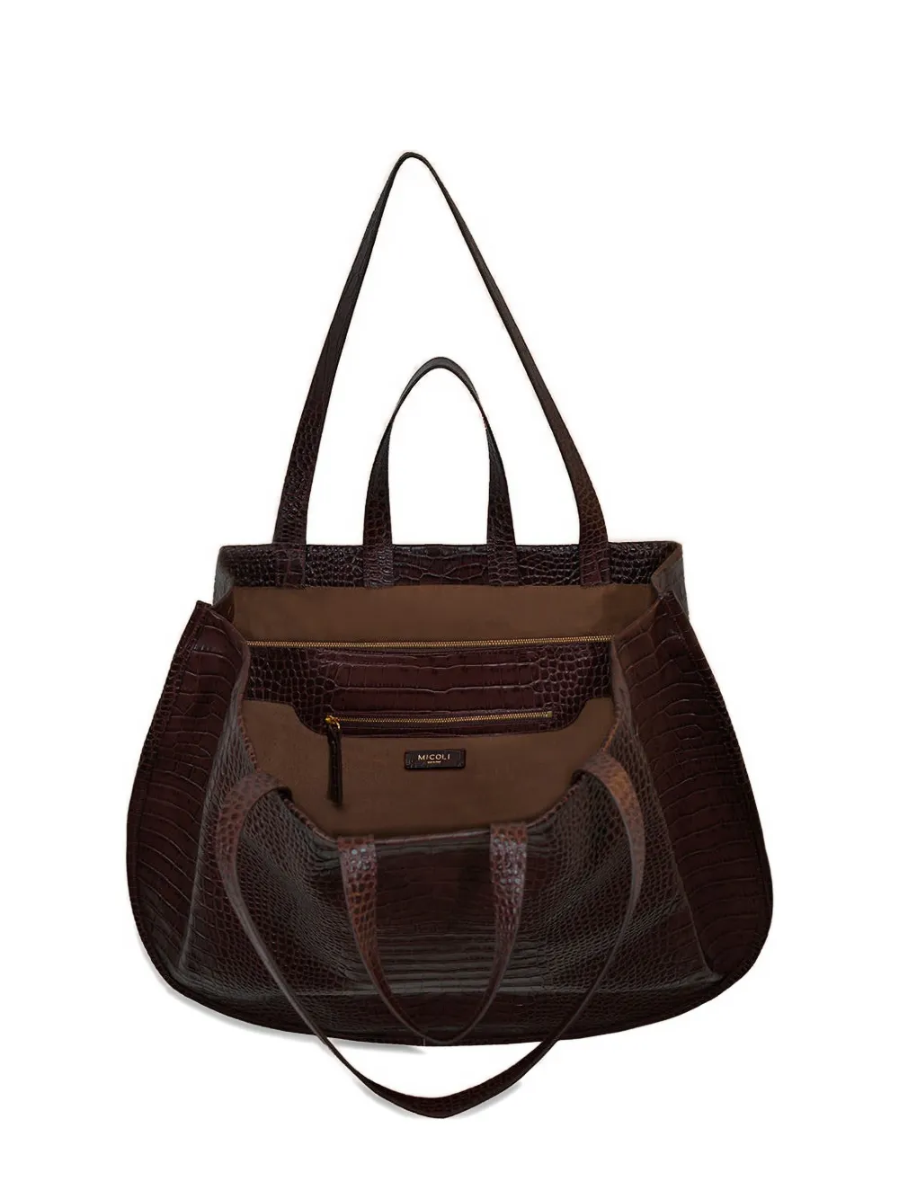 MICOLI Lunaa embossed shoulder bag - Rosso