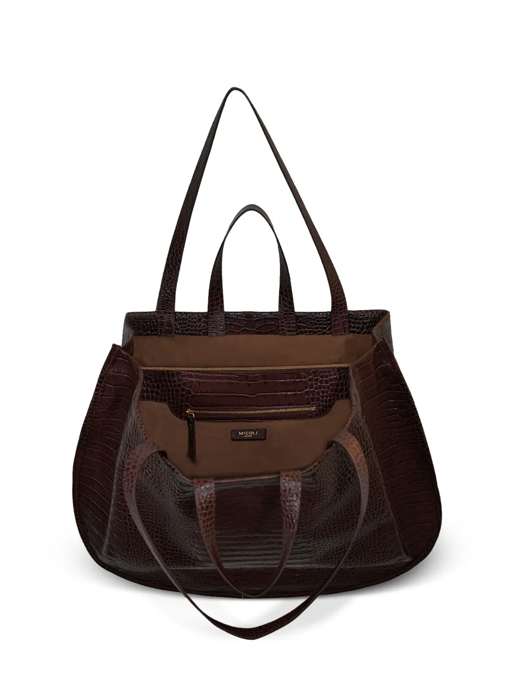 MICOLI Lunaa embossed shoulder bag - Rosso