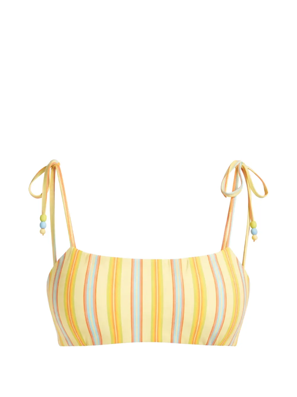 Seafolly Gestreiftes Bikinioberteil - Gelb