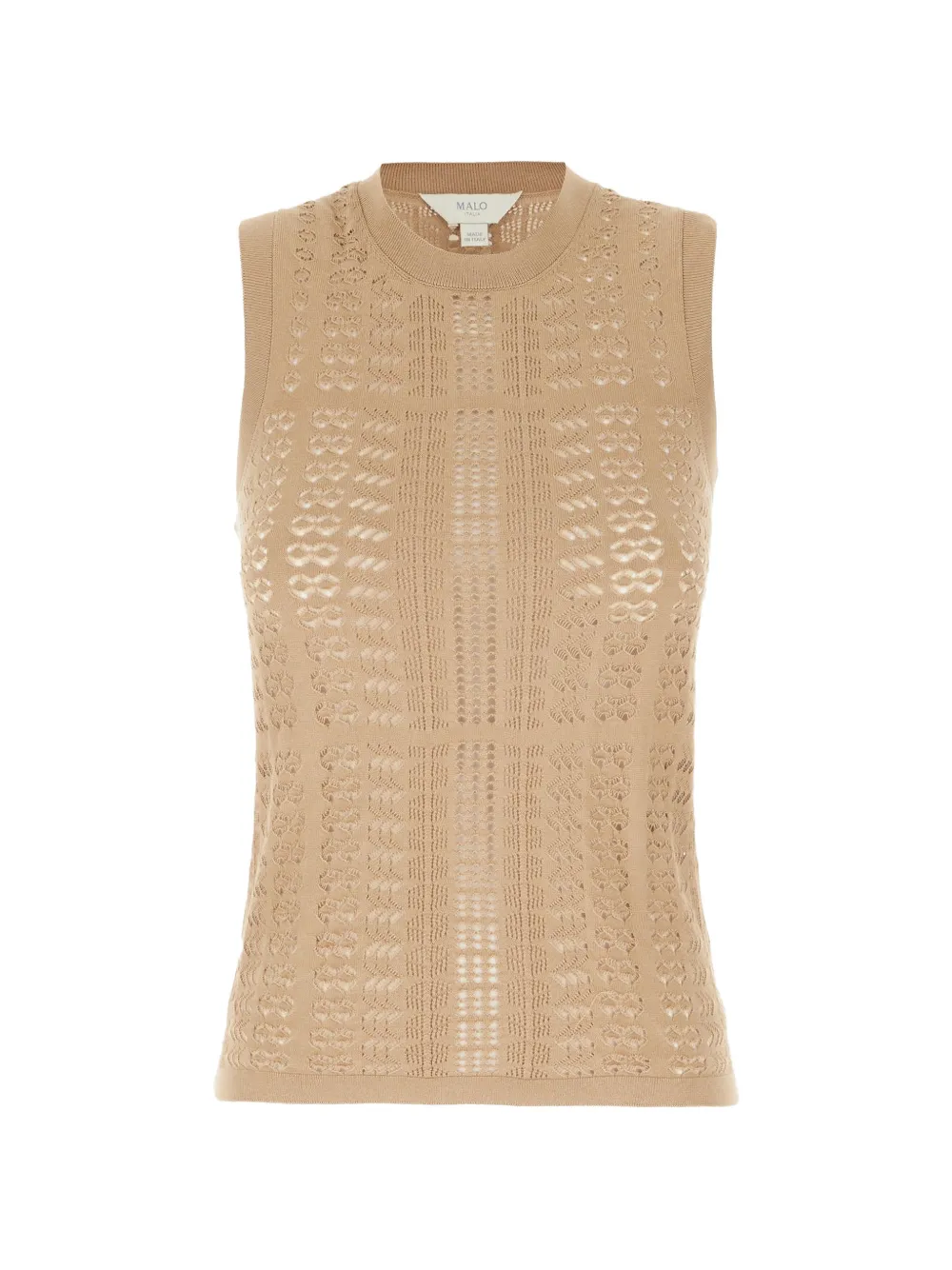 Malo openwork knit top - Toni neutri