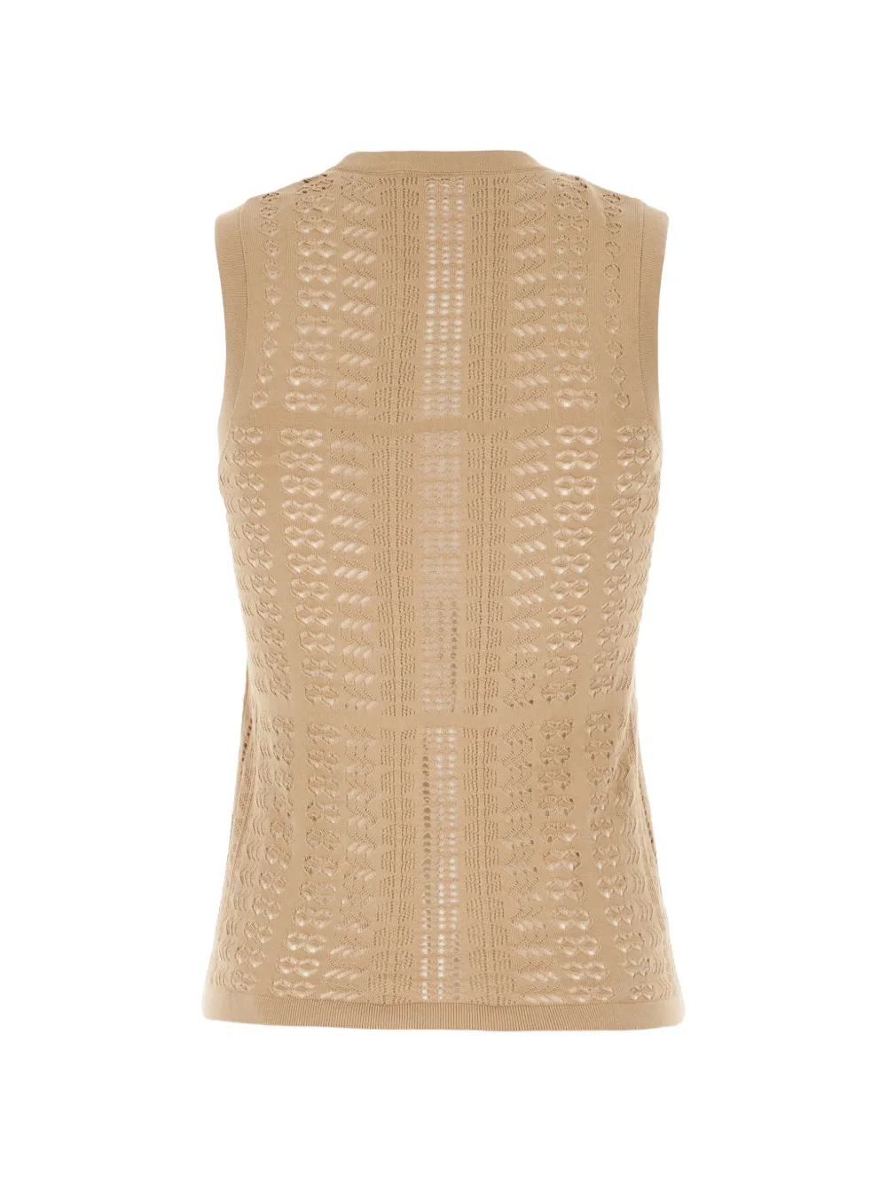  Malo Openwork Knit Top - Neutrals 