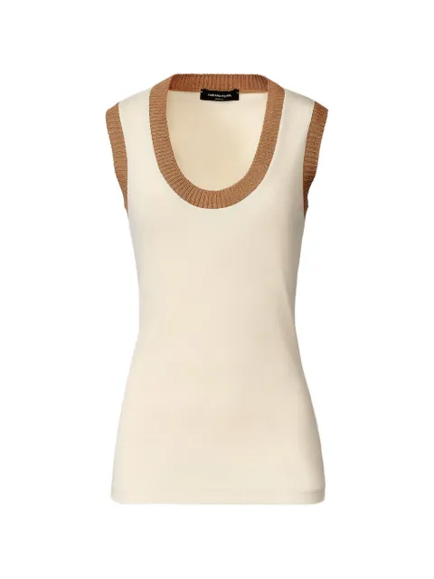 Fabiana Filippi ribbed scoop-neck top