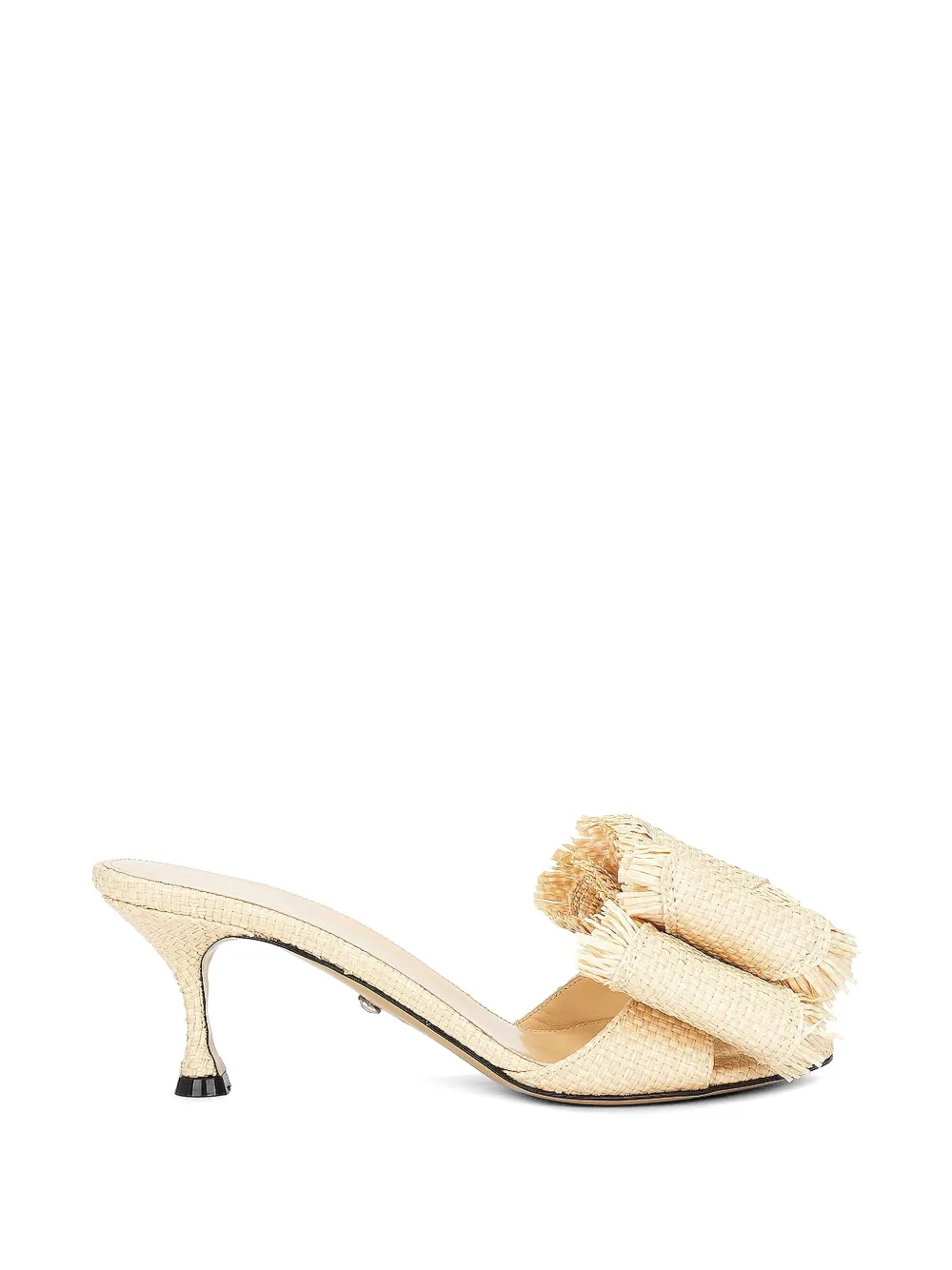 MACH & MACH Raffia sandalen met franje Beige