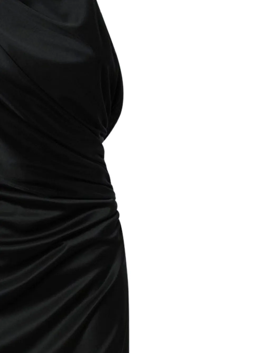 The Andamane Draped One-shoulder Maxi Dress - Black 