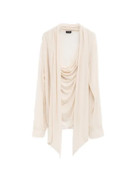 Atlein draped open blouse