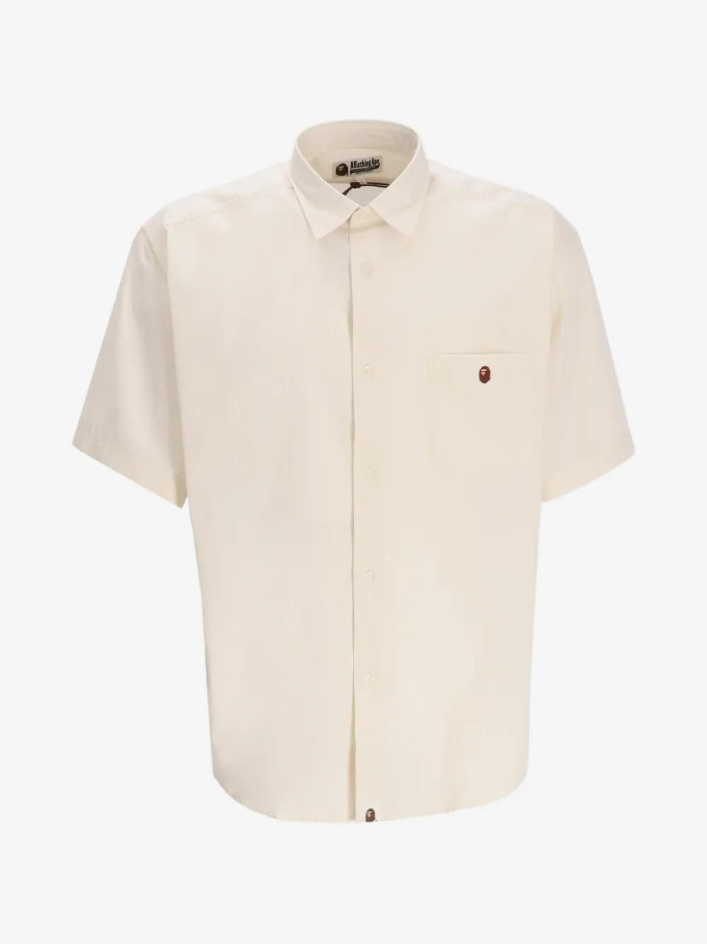 A BATHING APE® logo-print shirt | Neutrals | Image 1