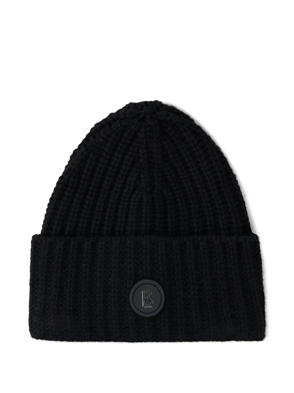 Bogner Kilian Ribbed Logo-patch Beanie Hat In Black