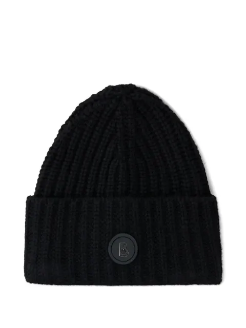 BOGNER Kilian ribbed logo-patch beanie hat