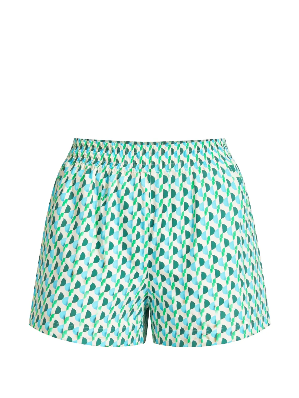 Seafolly Sorrento Elasticated Patterned Shorts In Blue
