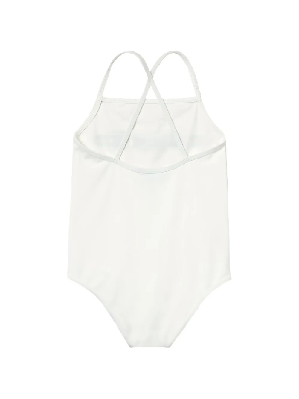 Gucci Kids Badpak met gekruiste bandjes en logoprint Wit