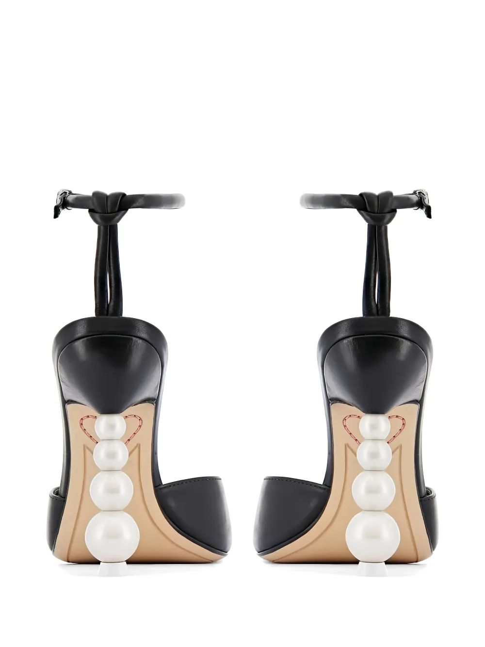 Sophia Webster pearl-embellished pumps Zwart