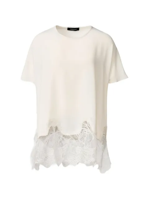 Fabiana Filippi lace-detail short-sleeve T-shirt