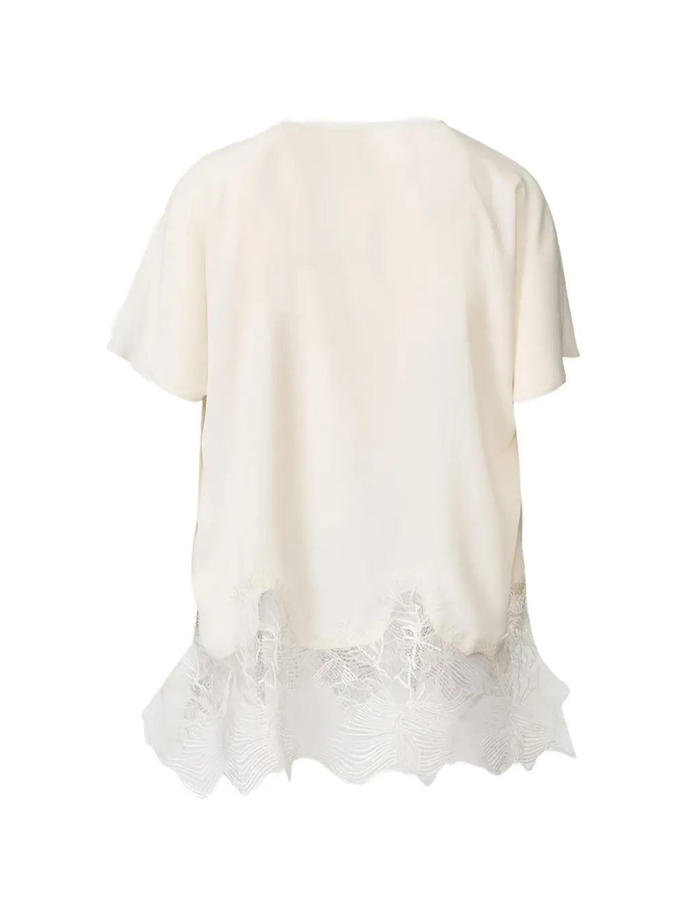 Fabiana Filippi T-shirt met veterdetail Beige