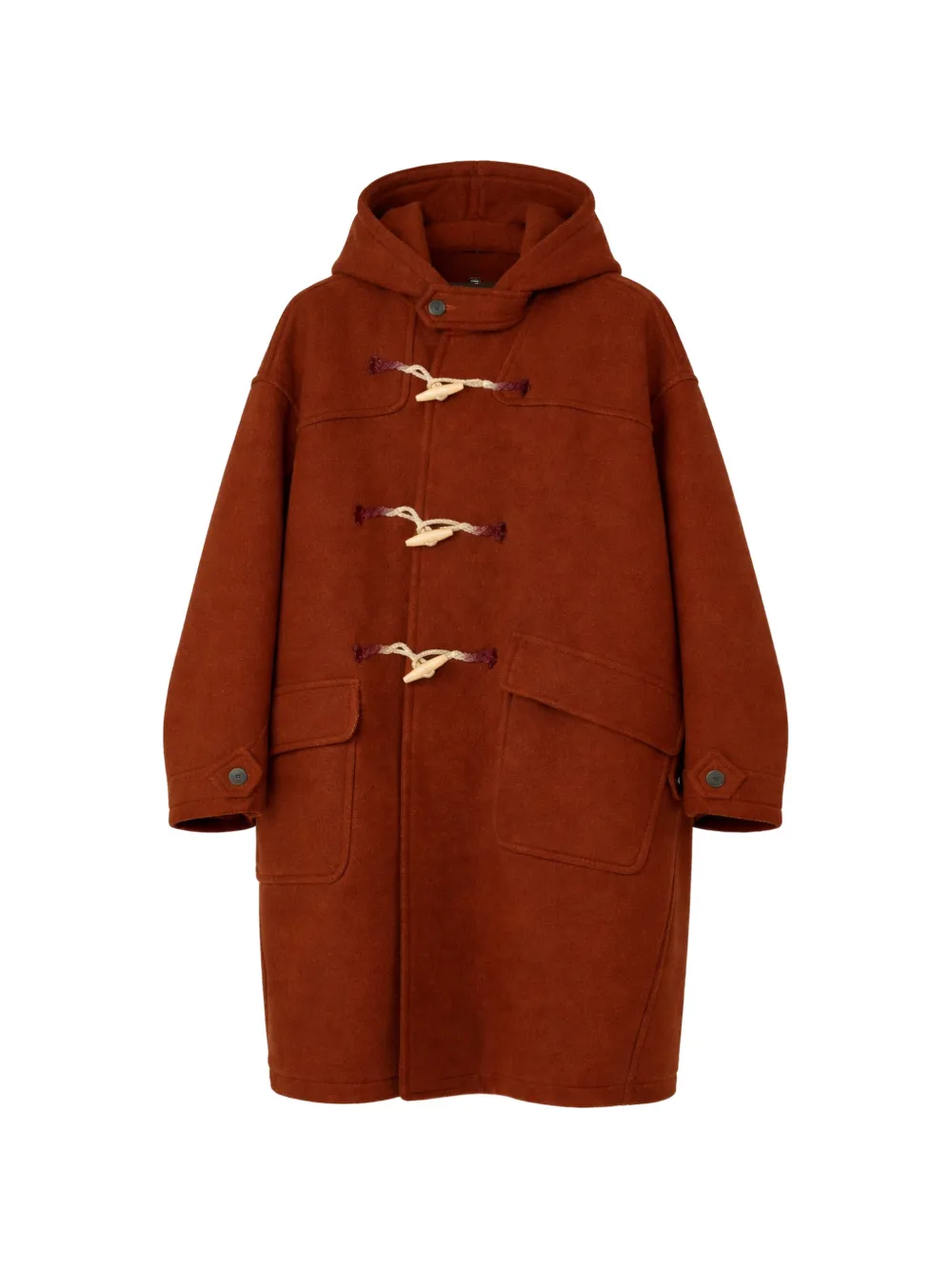 Yoshiokubo hooded duffle coat | Brown | Image 1