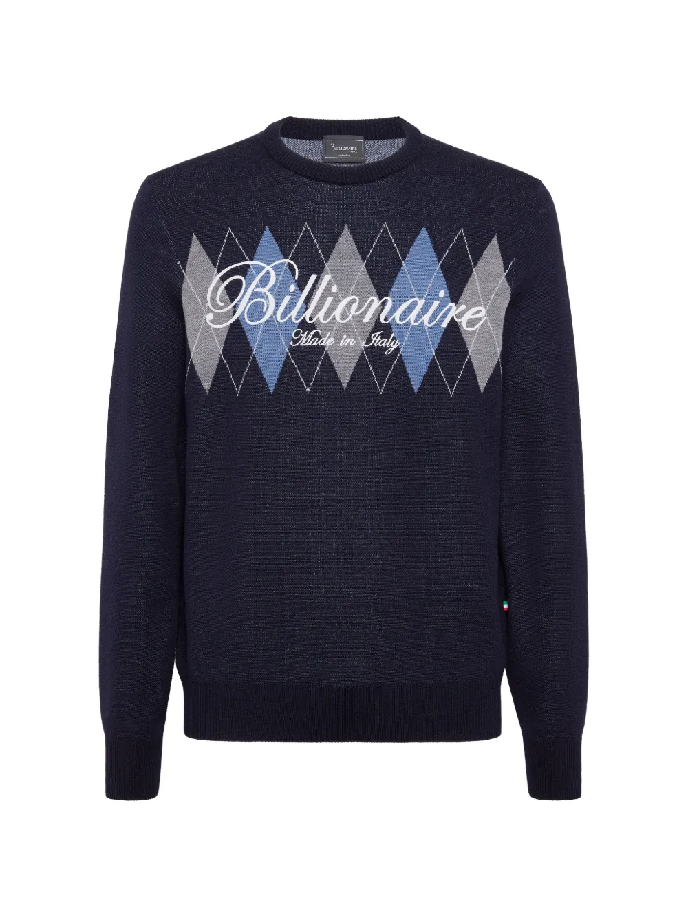 Billionaire argyle round-neck jumper - Blau
