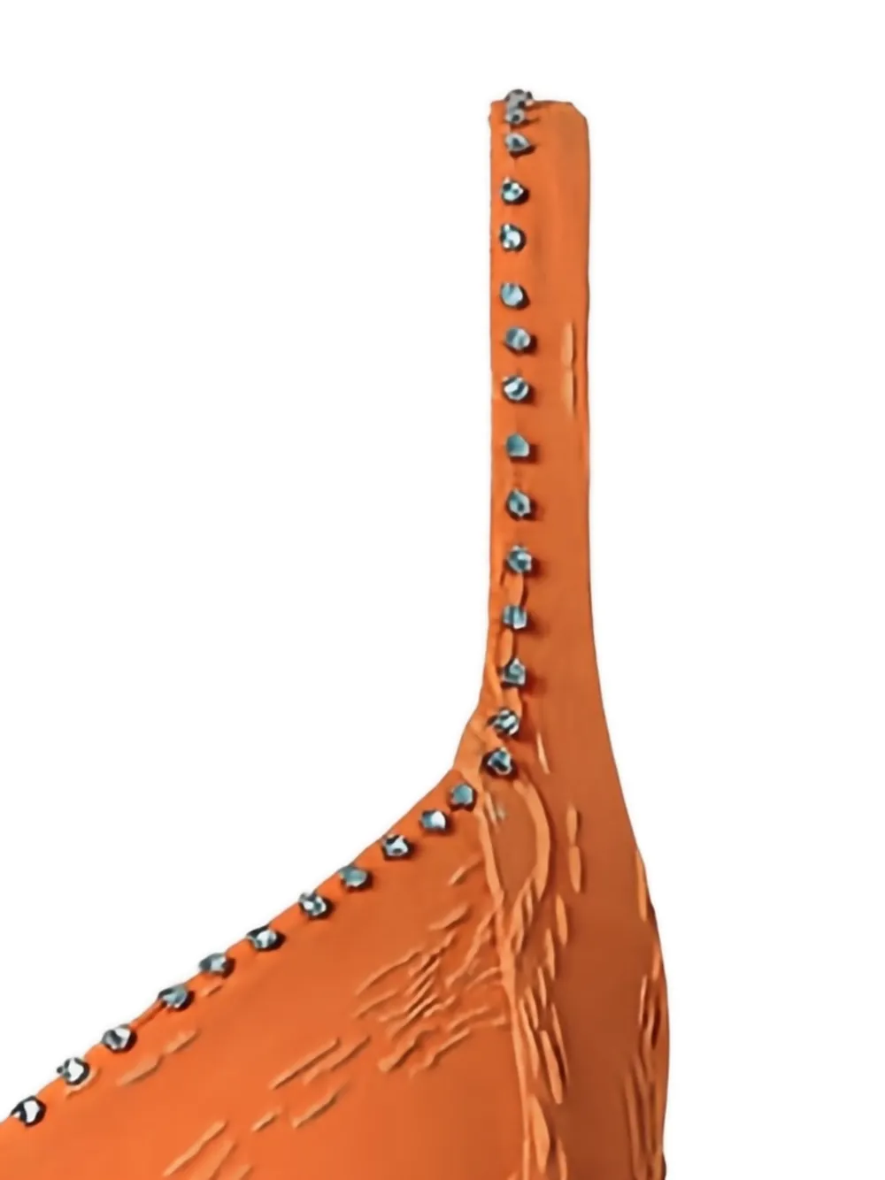  Twinset Embossed Embroidered Underwire Bikini Top - Orange 