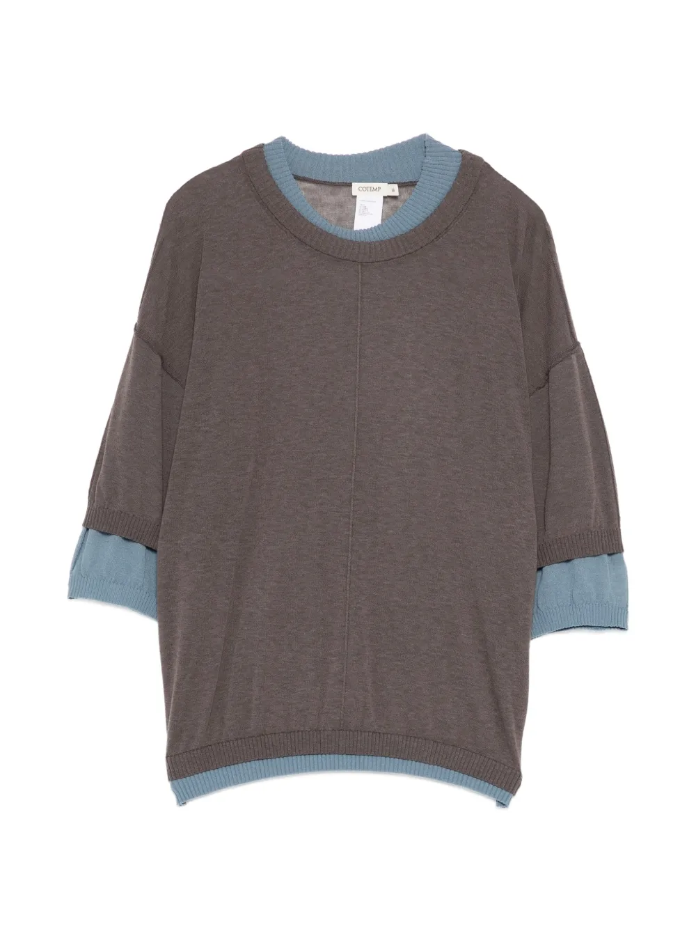 COTEMP コントラストカラートップ | ブラウン | Image 1