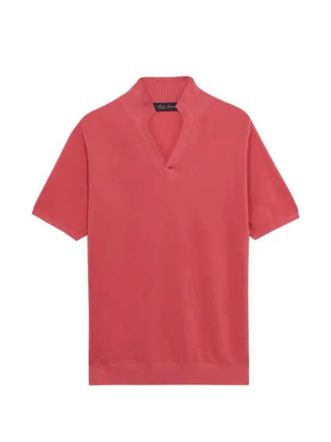 Brooks Brothers open-collar piqué top
