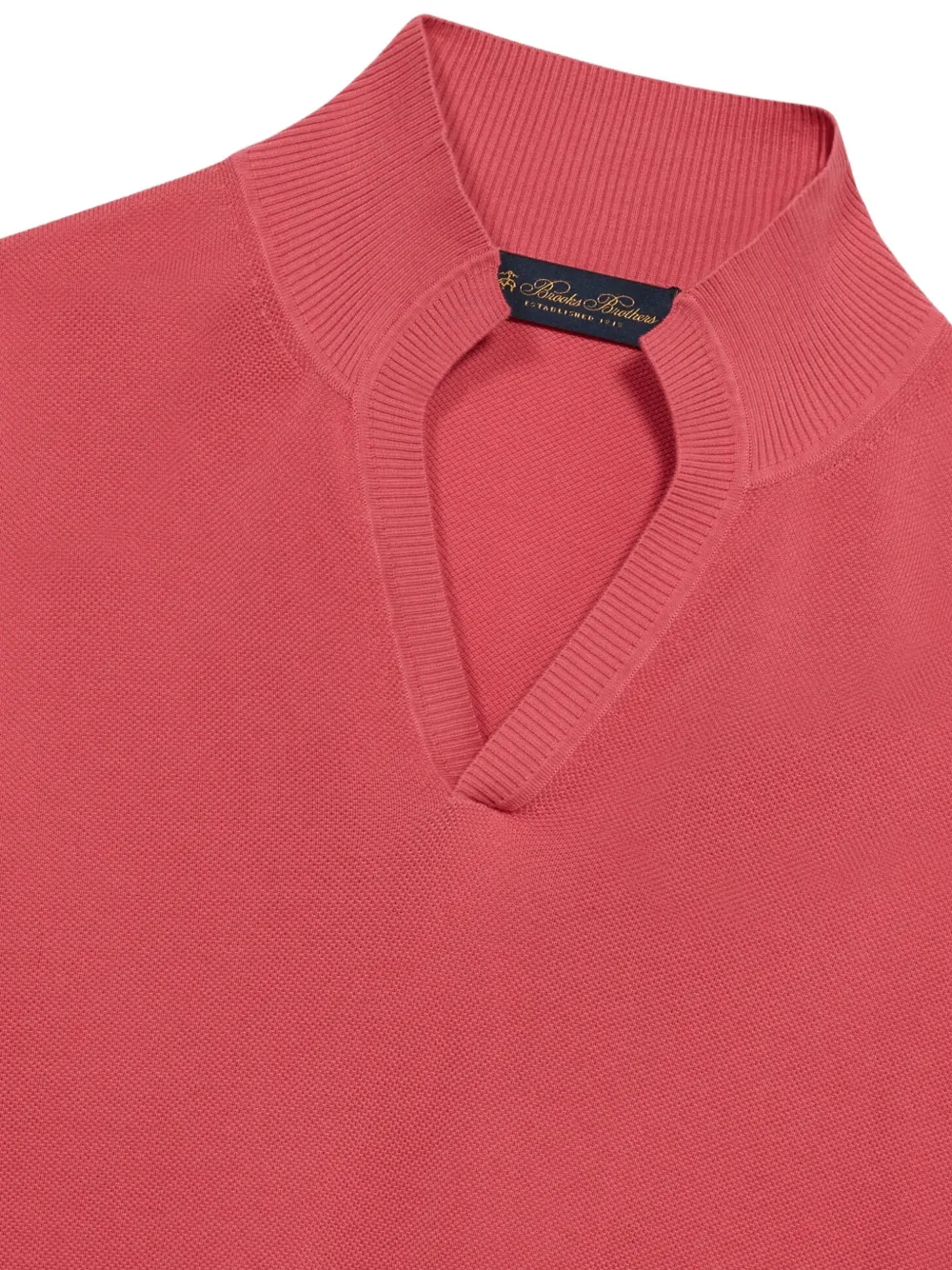  Brooks Brothers Open-collar Piqué Top - Pink 