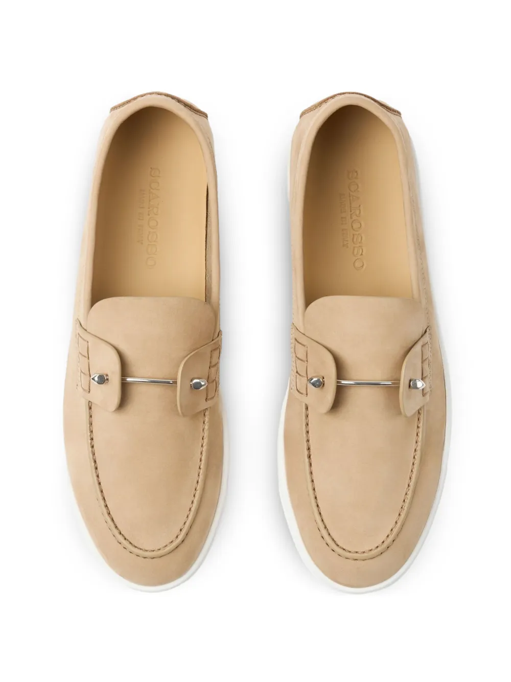 Scarosso Cole leren loafers Beige