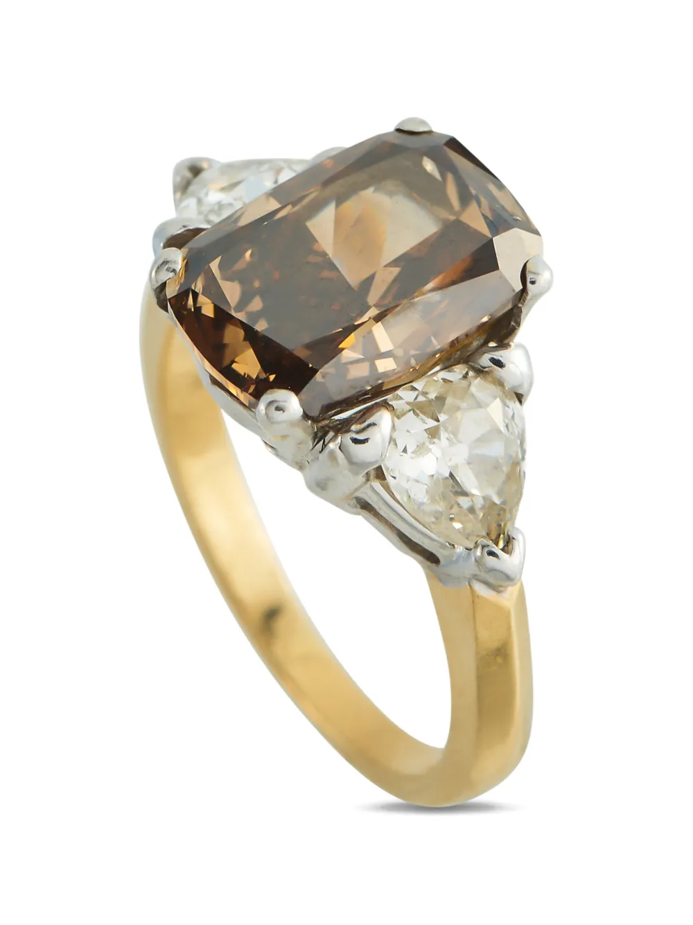 LB Exclusive cognac diamond embellished ring - Oro
