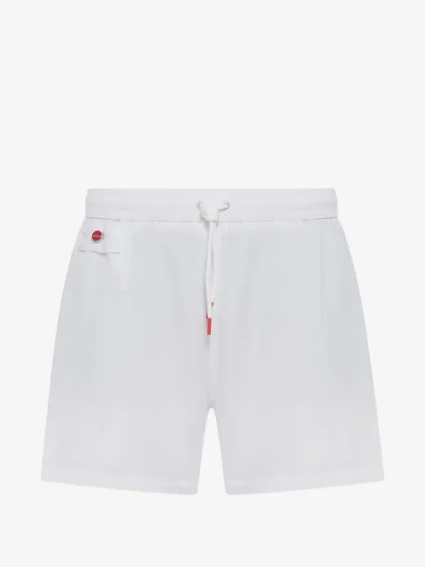 Kiton shorts de playa con bolsillos y solapa